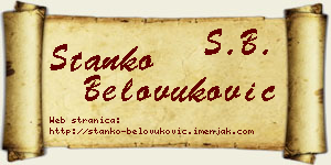 Stanko Belovuković vizit kartica